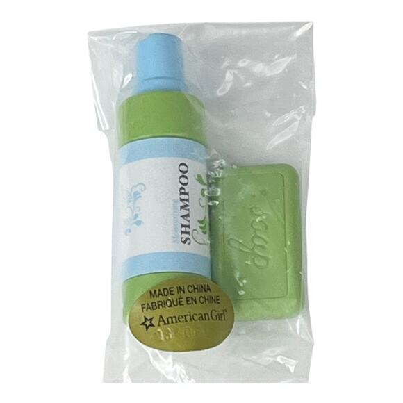 American Girl Bubble Bath SHAMPOO & SOAP Bar Doll Bathroom Accessories Set NIP - Picture 8 of 9